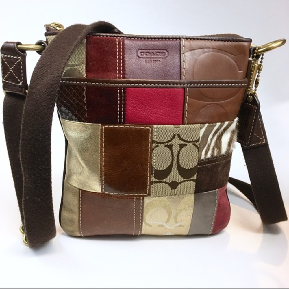 Coach Holiday Patchwork Crossbody Purse 10439